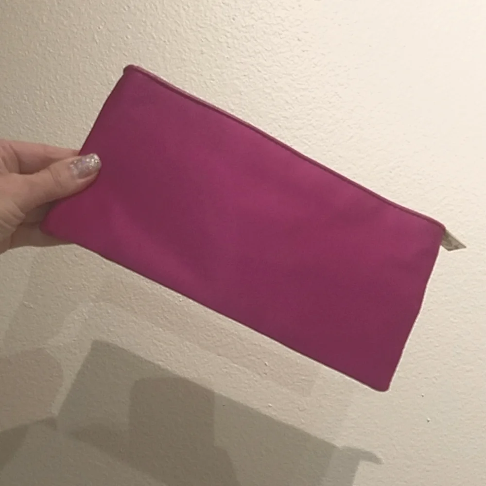 Vintage Yves Saint Laurent YSL pink cosmetic travel bag clutch - Picture 3 of 9